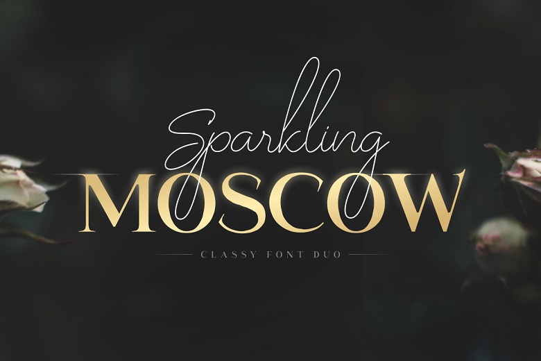 Sparkling Moscow Font Duo