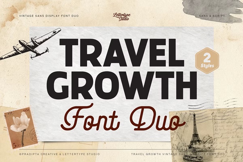 Travel Growth Duo Font