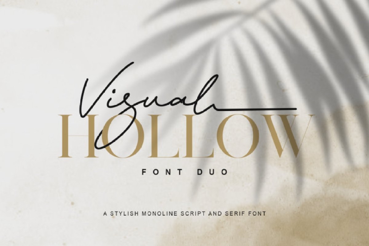 Visual Hollow Font Duo